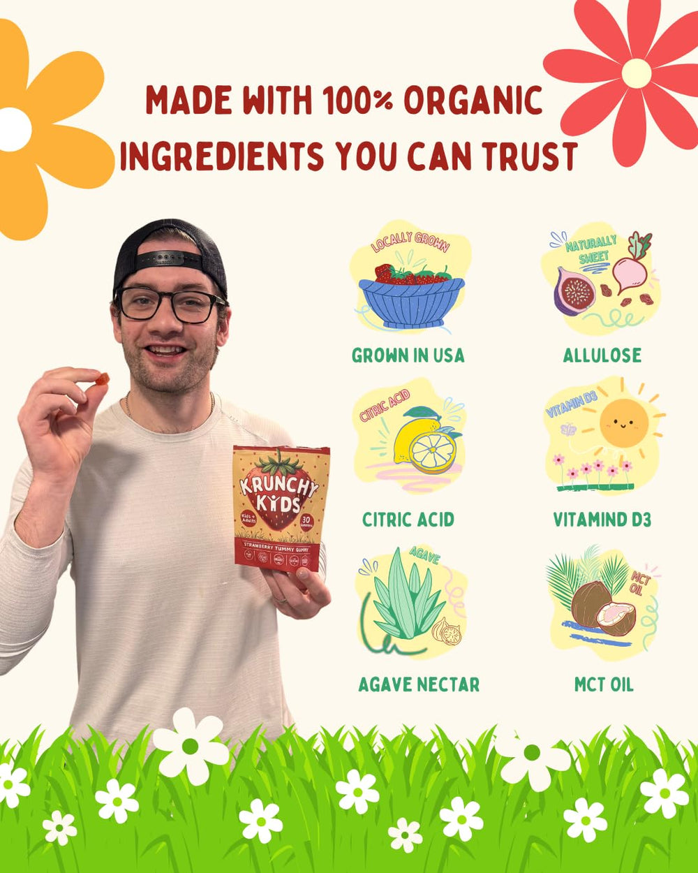 Dye-free packaging and clear ingredients for transparency