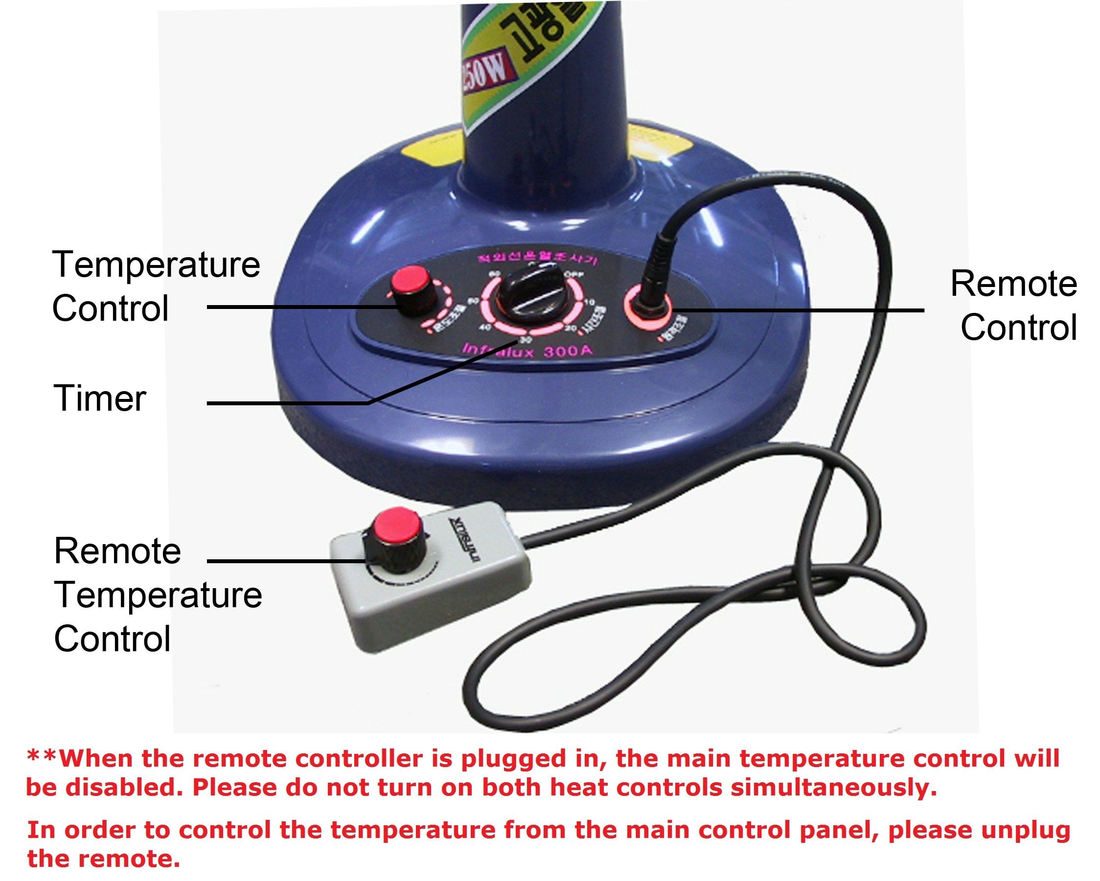 KS Infrared Heat Lamp Desk dimensions show compact packing and space needs