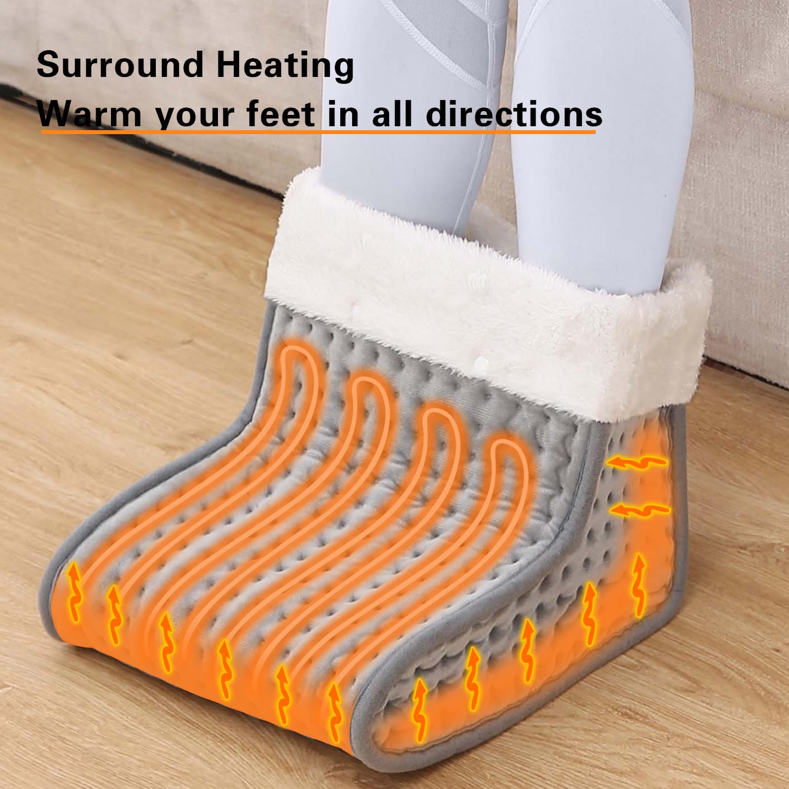 KSAHGAO electric foot warmer with 9 heat levels for personalized comfort.