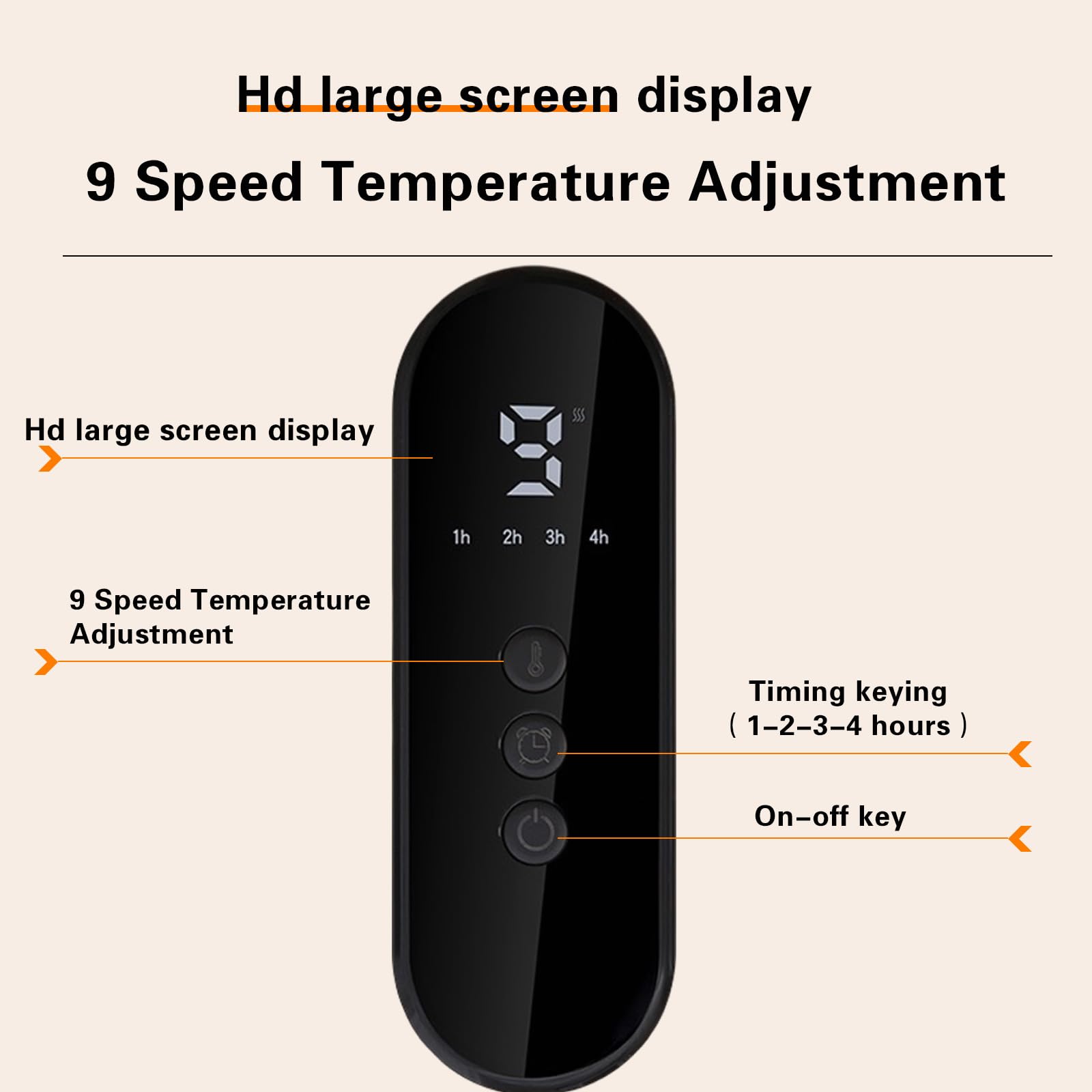 KSAHGAO foot heating pad; 4 timer settings control session length.