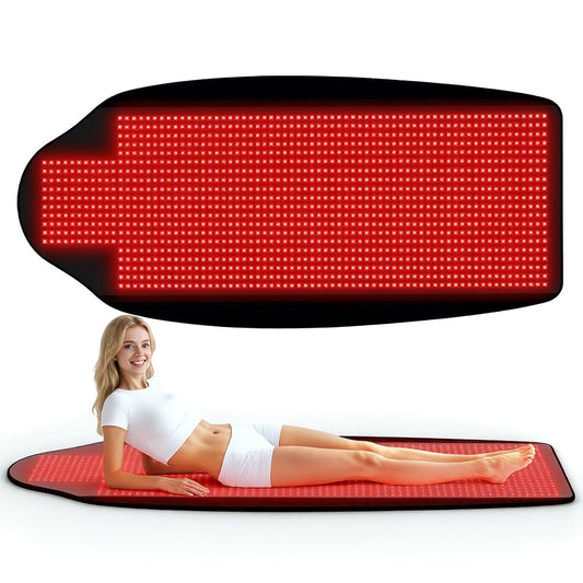KTS full-body red light mat with 73x33 coverage for full-body relaxation.