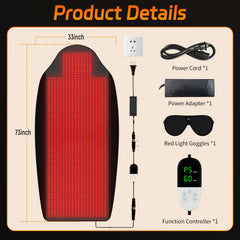 KTS mat sized 73 by 33 inches for expansive use