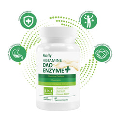 KUAFLY DAO ingredients section featuring quercetin to support enzyme activity