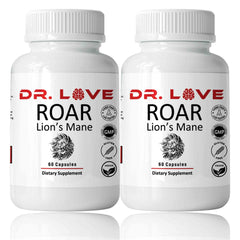 KUHTEM Dr Loves Roar Lions Mane bottle for daily focus support.