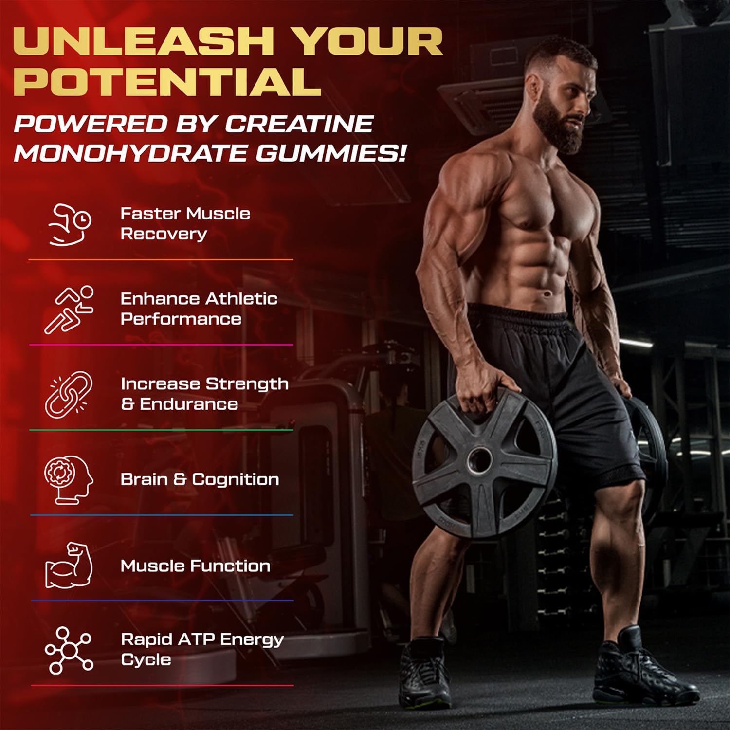 Kukaly Creatine Gummies on the go packaging for gym or travel.