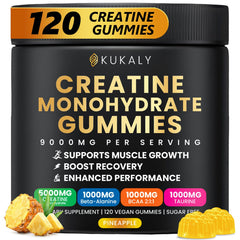 Kukaly Creatine Gummies pineapple bottle for daily supplementation