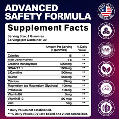 Serving size display emphasizes precise creatine dosing.