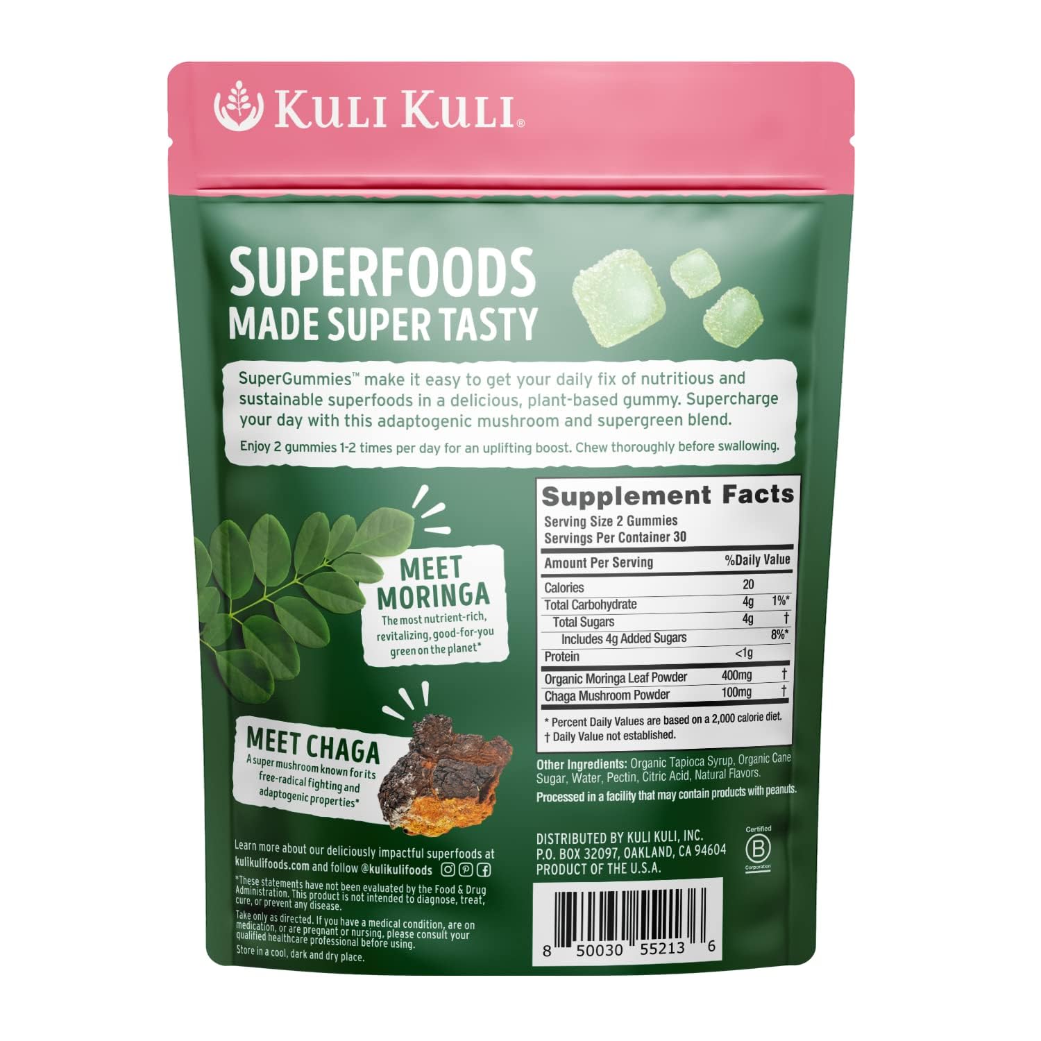 Kuli Kuli gummies jar in hands, suitable for both men and women.