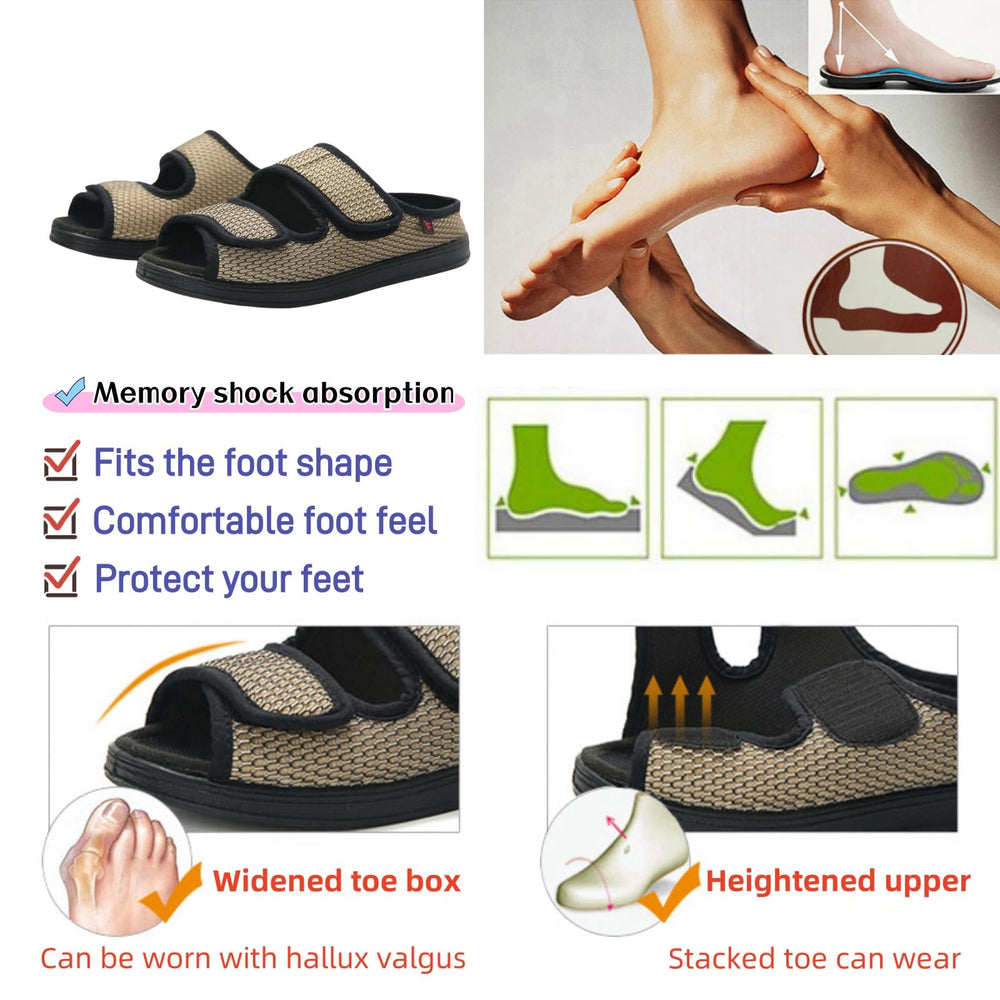 KUMUROETA extra wide diabetic shoes adjustable upper for swelling