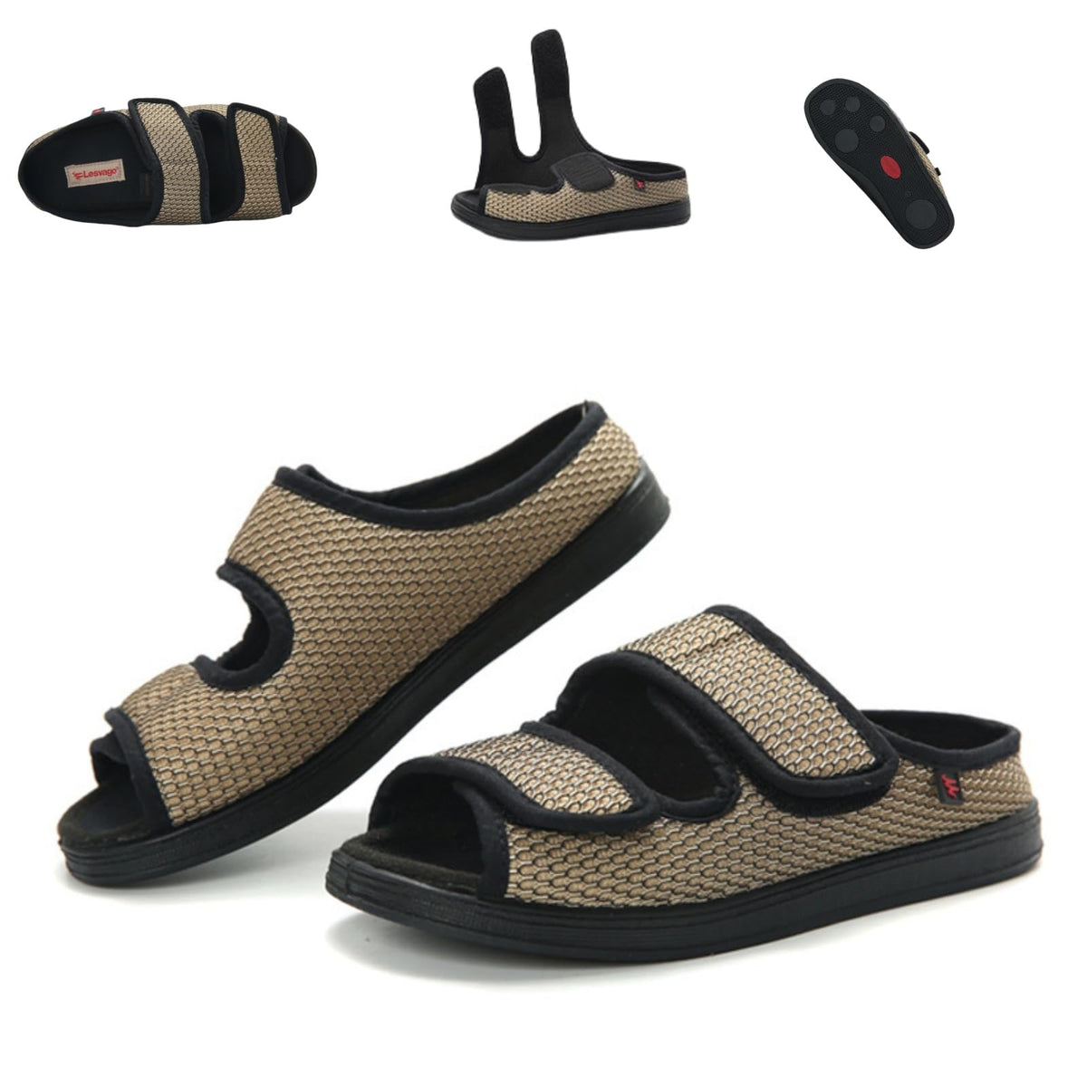 KUMUROETA extra wide diabetic shoes with upper adjustable for swollen feet and secure fit.