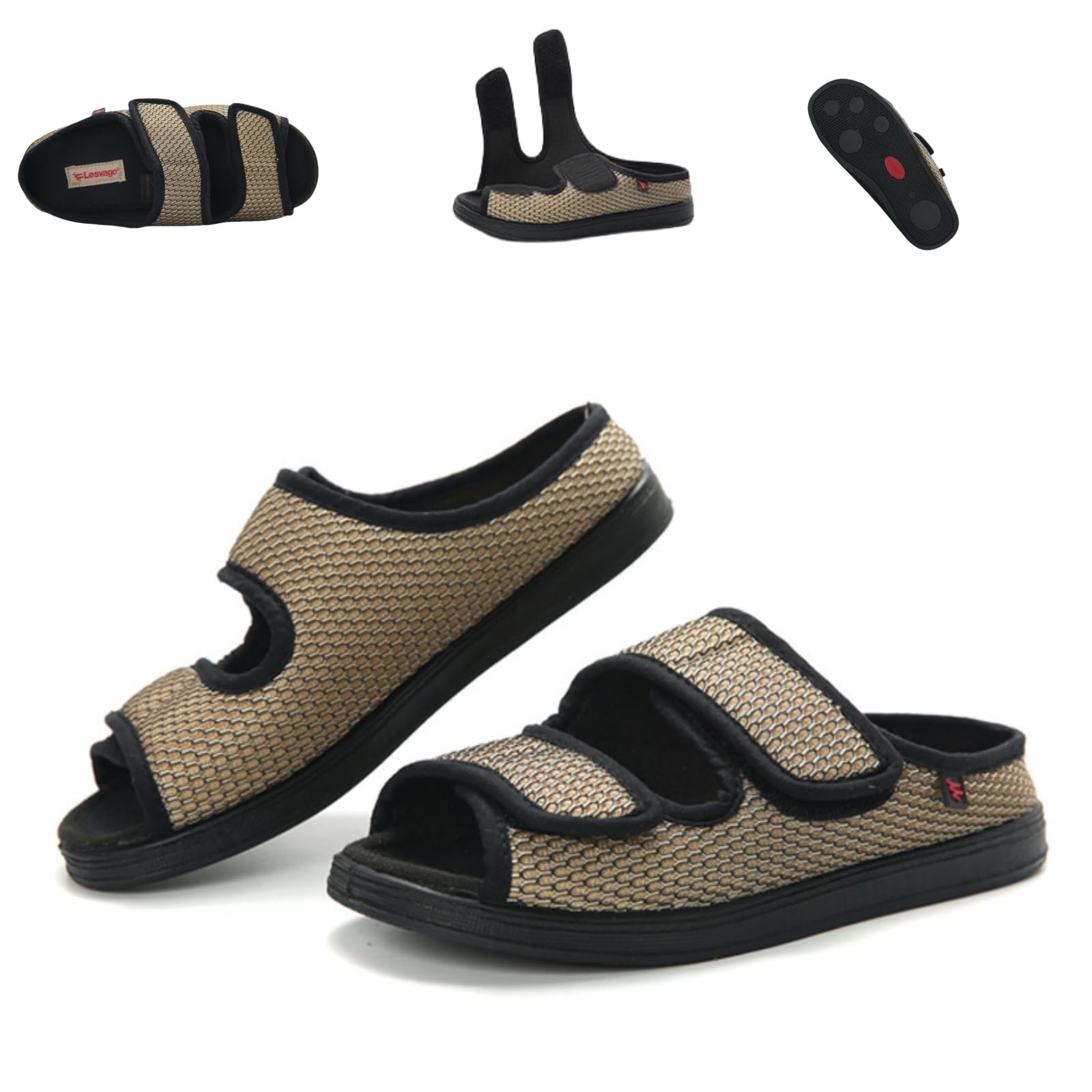 KUMUROETA extra wide diabetic shoes exterior for swollen feet and comfort