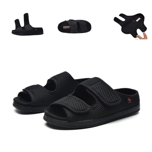 KUMUROETA widened-upper design for swollen feet comfort.