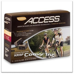 Kurniso Access Exercise Bars Chocolate Peanut Butter Krisp for sustained workout energy.