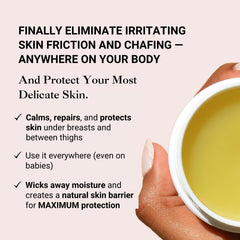 Close-up of balm being applied for comfortable daily care.