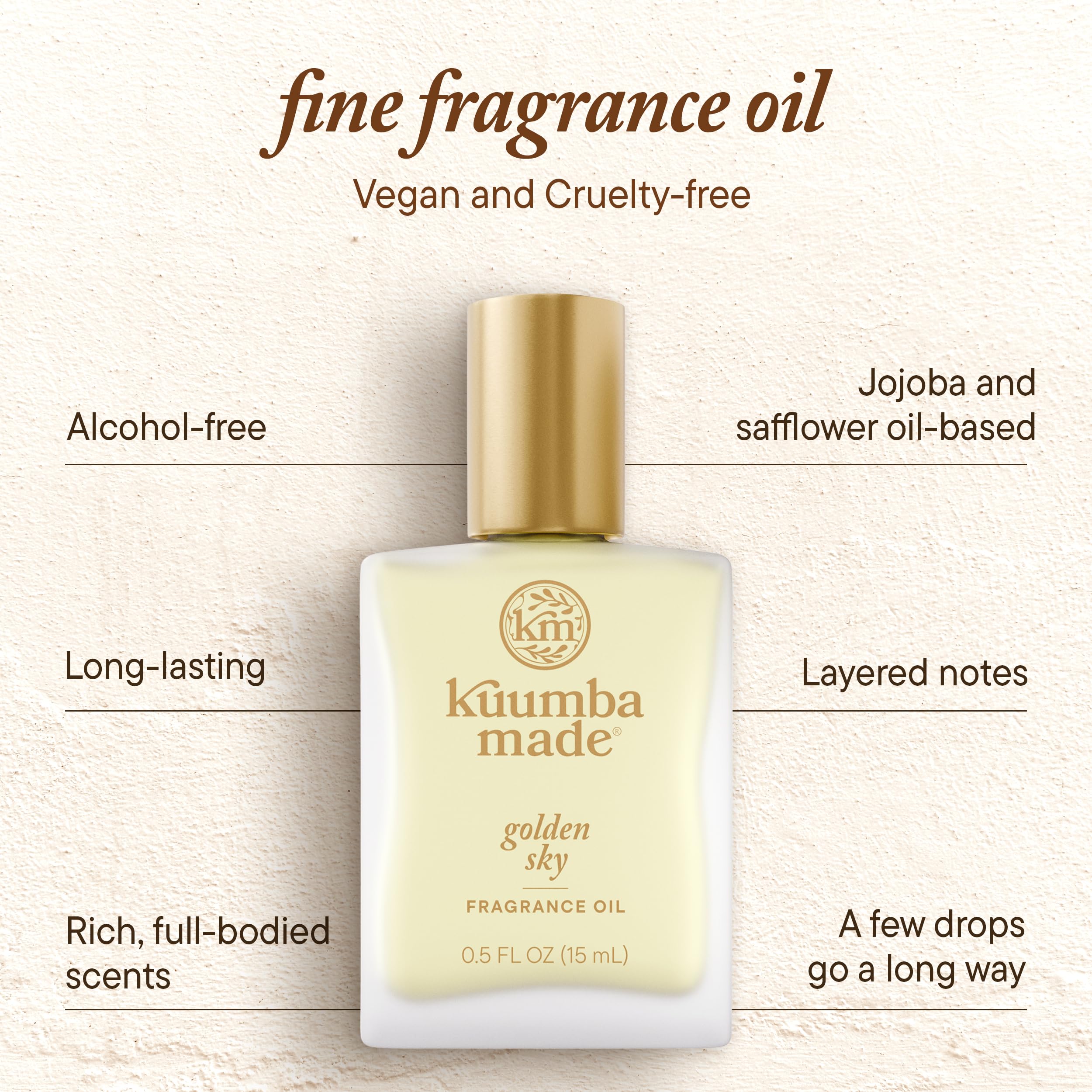 Kuumba Made Golden Sky amber and jasmine accents glow in soft light