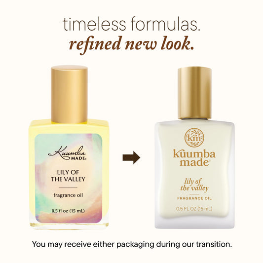 Roll-on application of Kuumba Made Lily of the Valley fragrance oil