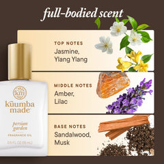 Kuumba Made Persian Garden Fragrance Oil on vanity suggests daily wear