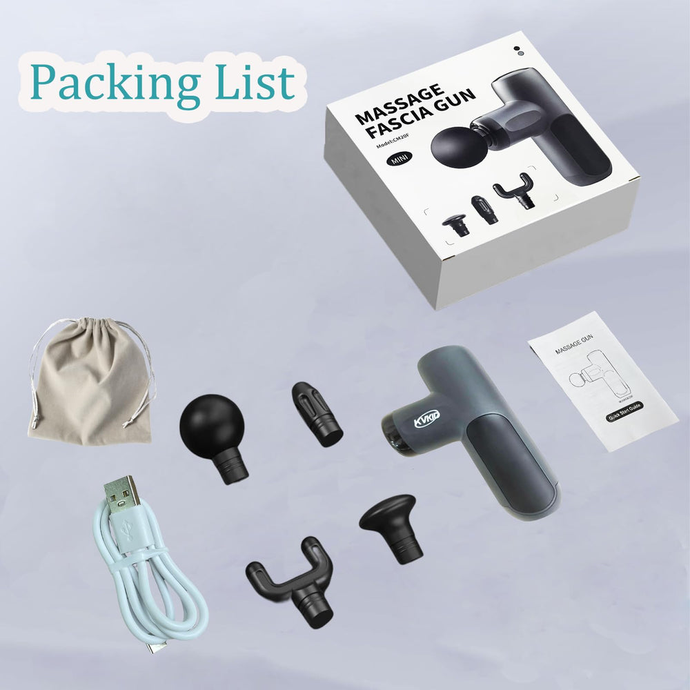 KVKID Mini Massager Gun compact design fits in a gym bag.