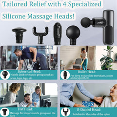 KVKID Mini Massager Gun ultra-quiet motor enables discreet use.