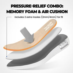KWUKOTY arch-support footwear helps distribute foot pressure for better daily support.