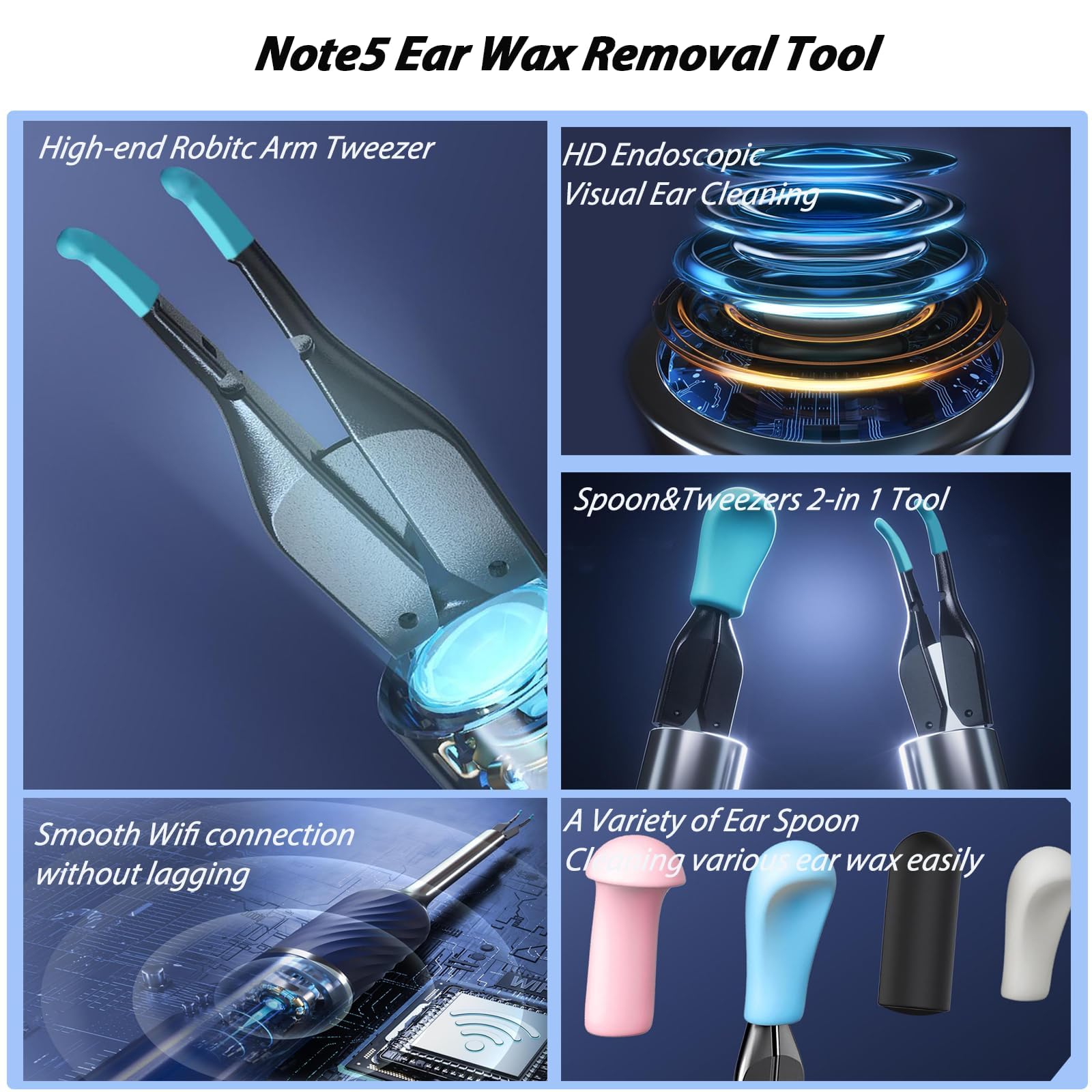 KWYBOW Note5 includes 12 tips for varied earcare needs.
