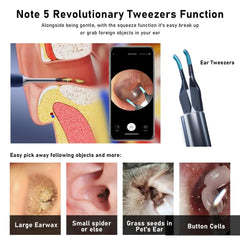 KWYBOW Note5 tweezers enable precise debris removal without contact with ear walls.