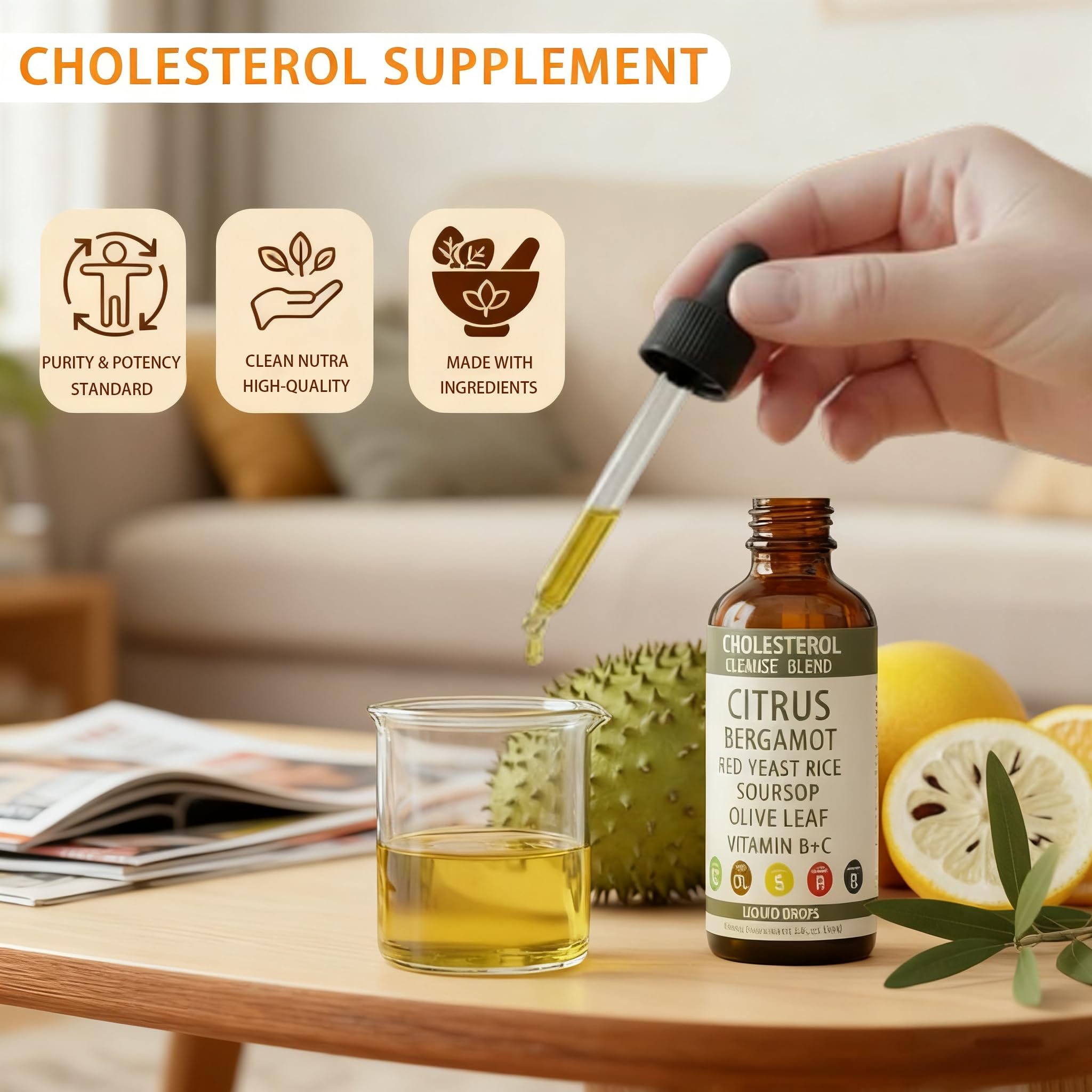 KXVUDE RESONA ingredients panel highlights plant-based cholesterol support