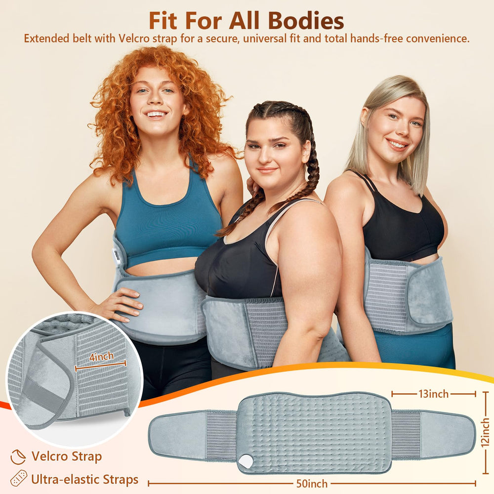 Kyehuy 26-inch adjustable strap keeps the pad securely around the waist.