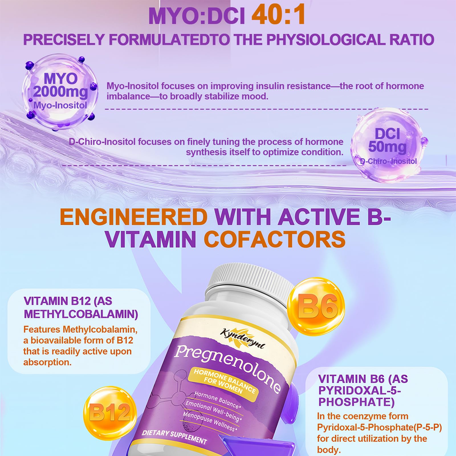 Blend of ingredients including DHEA, boron, and botanicals in the formula.