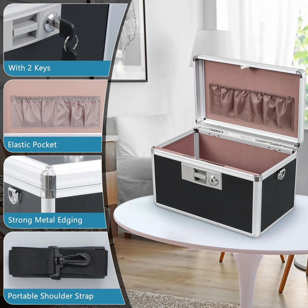 Durable aluminium construction supports long-term storage at home, office, or car.