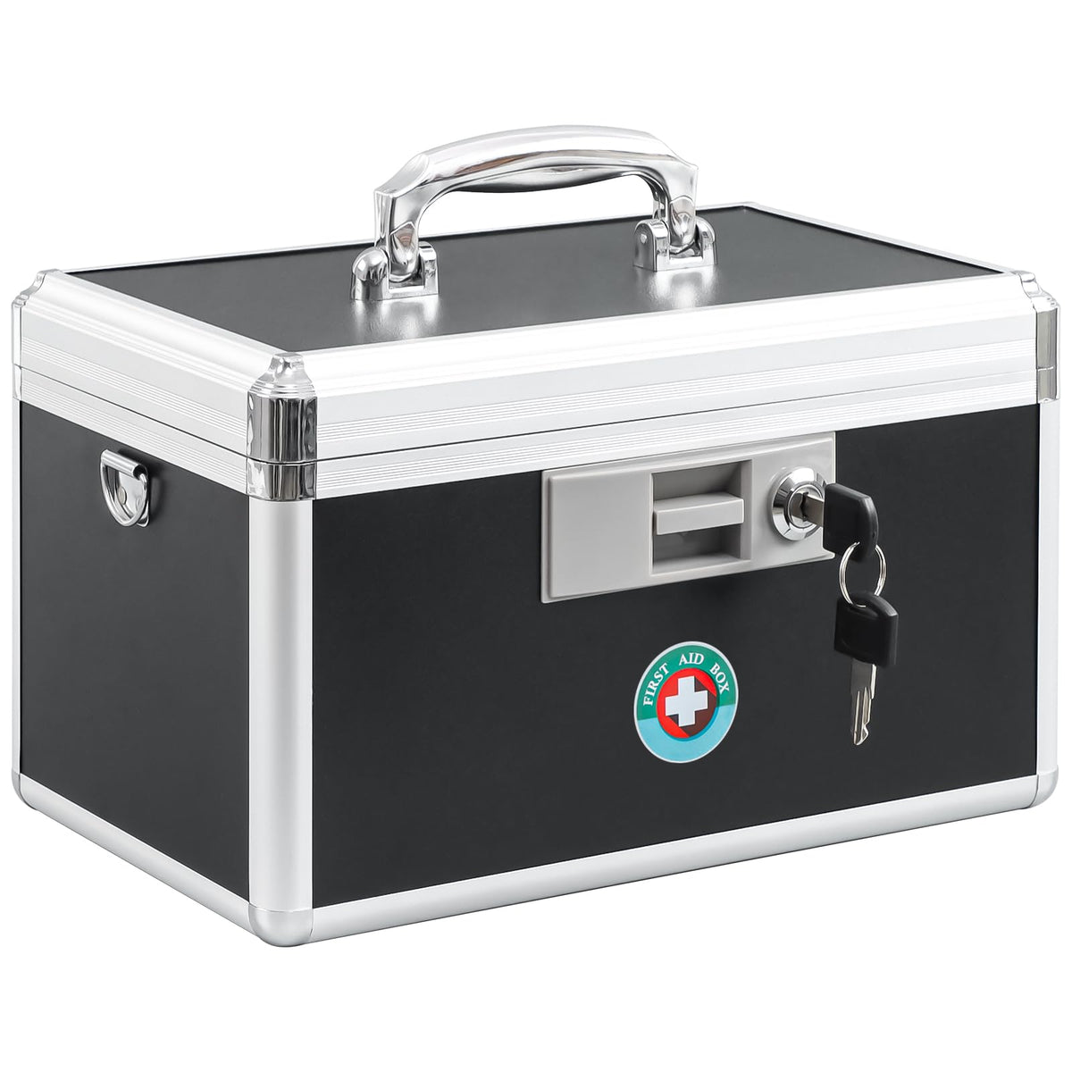 KYODOLED medication lock box front view shows compact home storage.