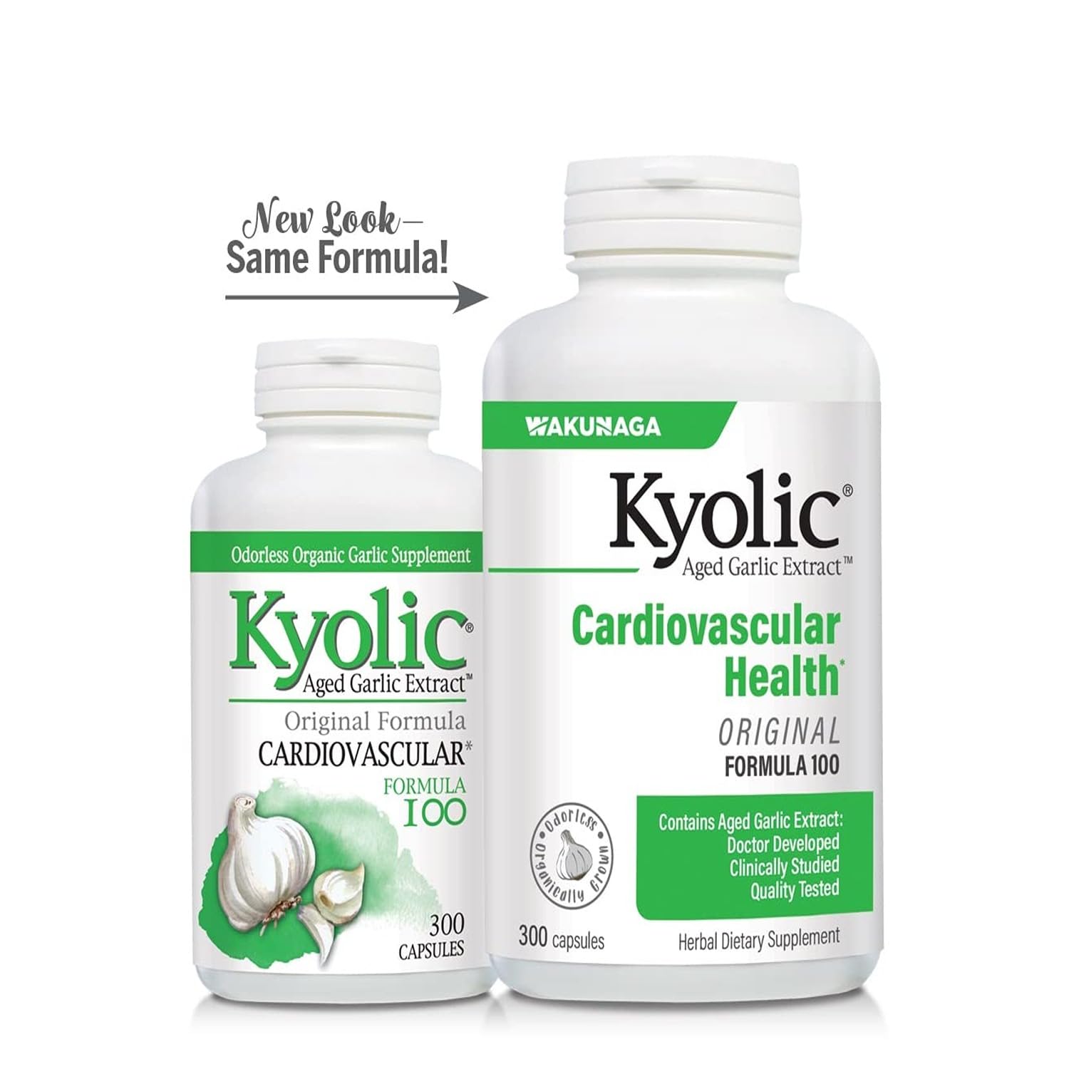 Kyolic bottle with water showing easy daily use