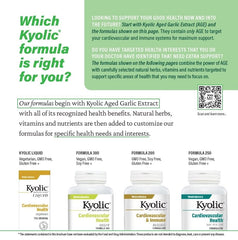 Small easy to swallow Kyolic vegan capsules ready for daily use.