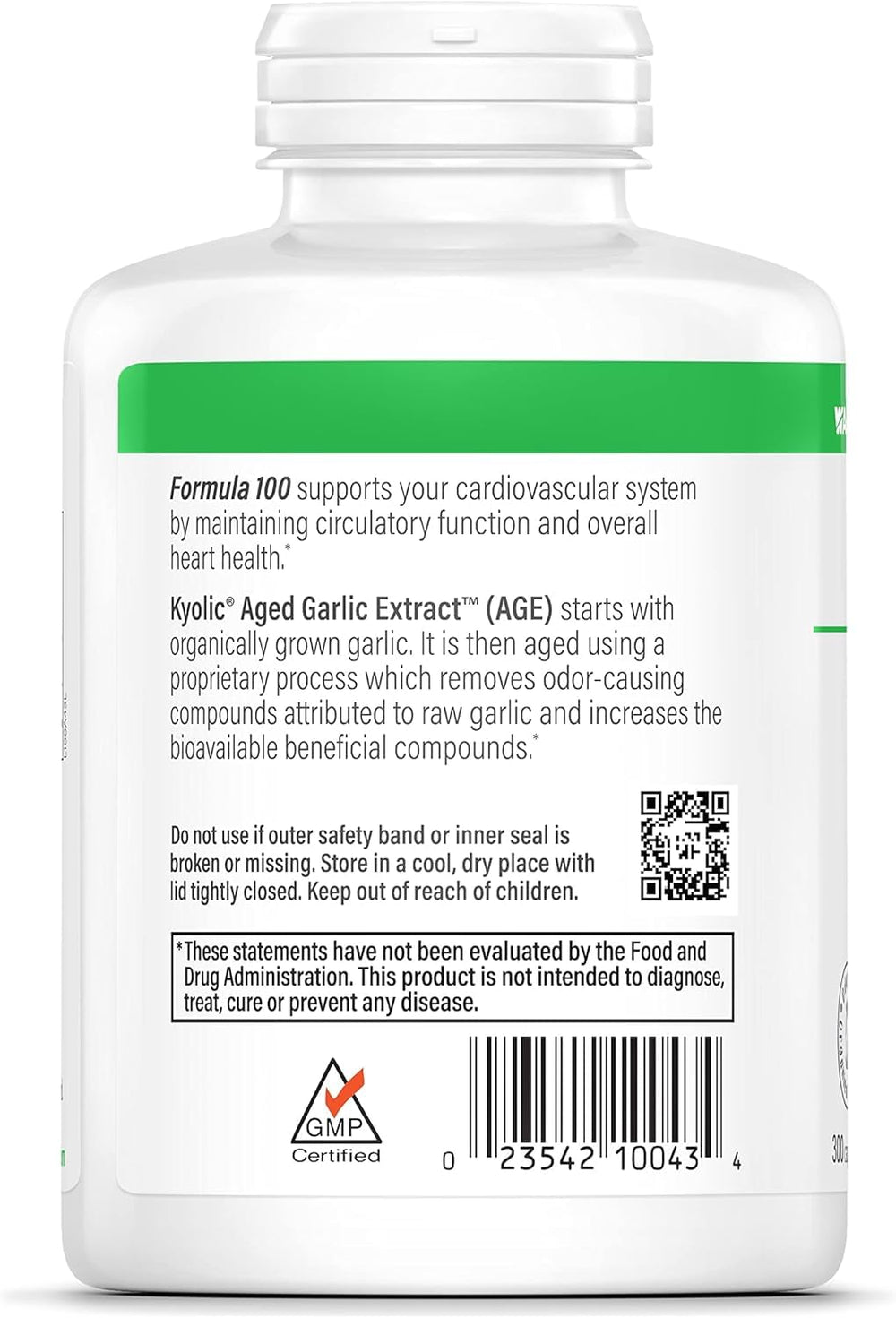 Kyolic Formula 100 odorless capsules close-up for daily wellness