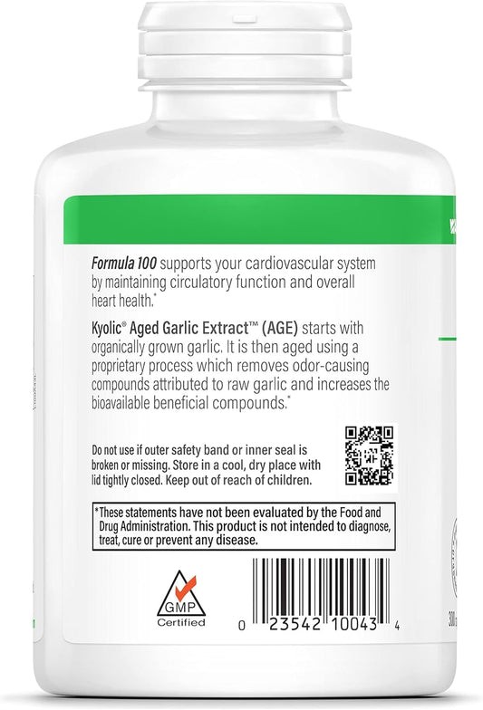 Kyolic Formula 100 odorless capsules close-up for daily wellness