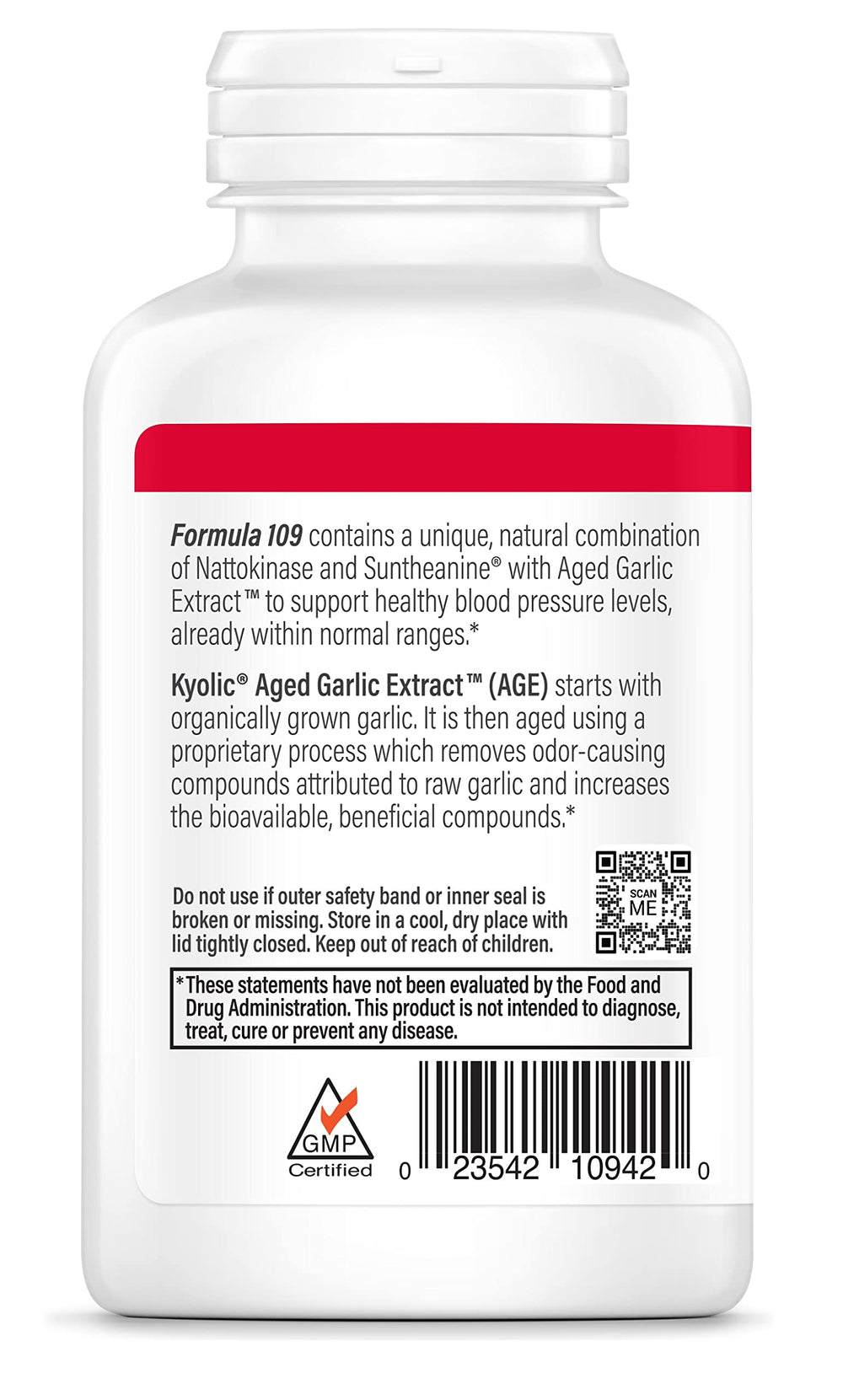 Kyolic Formula 109 capsules close-up, may help maintain blood pressure within normal range.