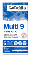 Kyolic Kyo-Dophilus Multi 9 label highlighting strains and non-GMO formula