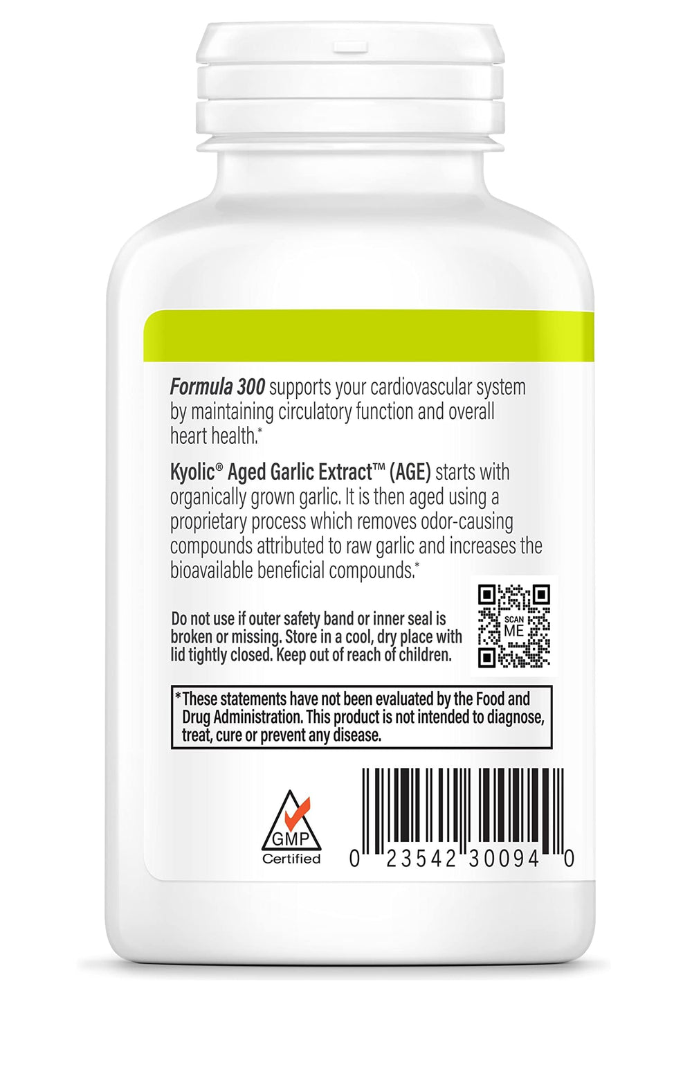 Organic garlic source used in Kyolic formula emphasizing quality.