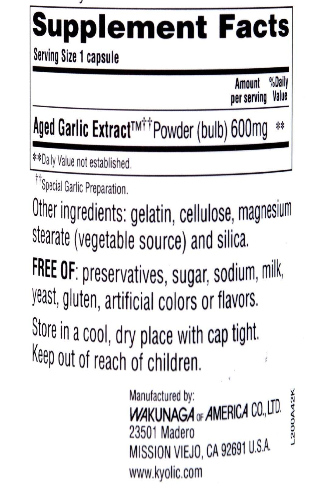 Kyolic Reserve packaging display highlighting gluten-free and non-GMO formula.