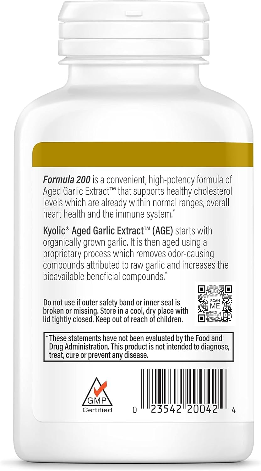Kyolic Reserve label closeup showing key product details.