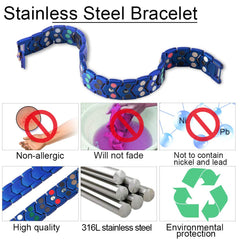 KYOSI 3X bracelet features adjustable size adjuster and extra clasp for secure fit.