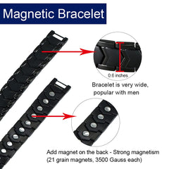 Close up of 316L links on KYOSI magnetic bracelet for durability