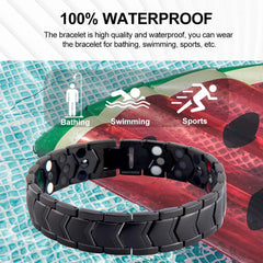 KYOSI black magnetic bracelet worn daily for a durable masculine look.