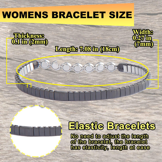 KYOSI energy balance jewelry in black and silver for comfortable all-day use.