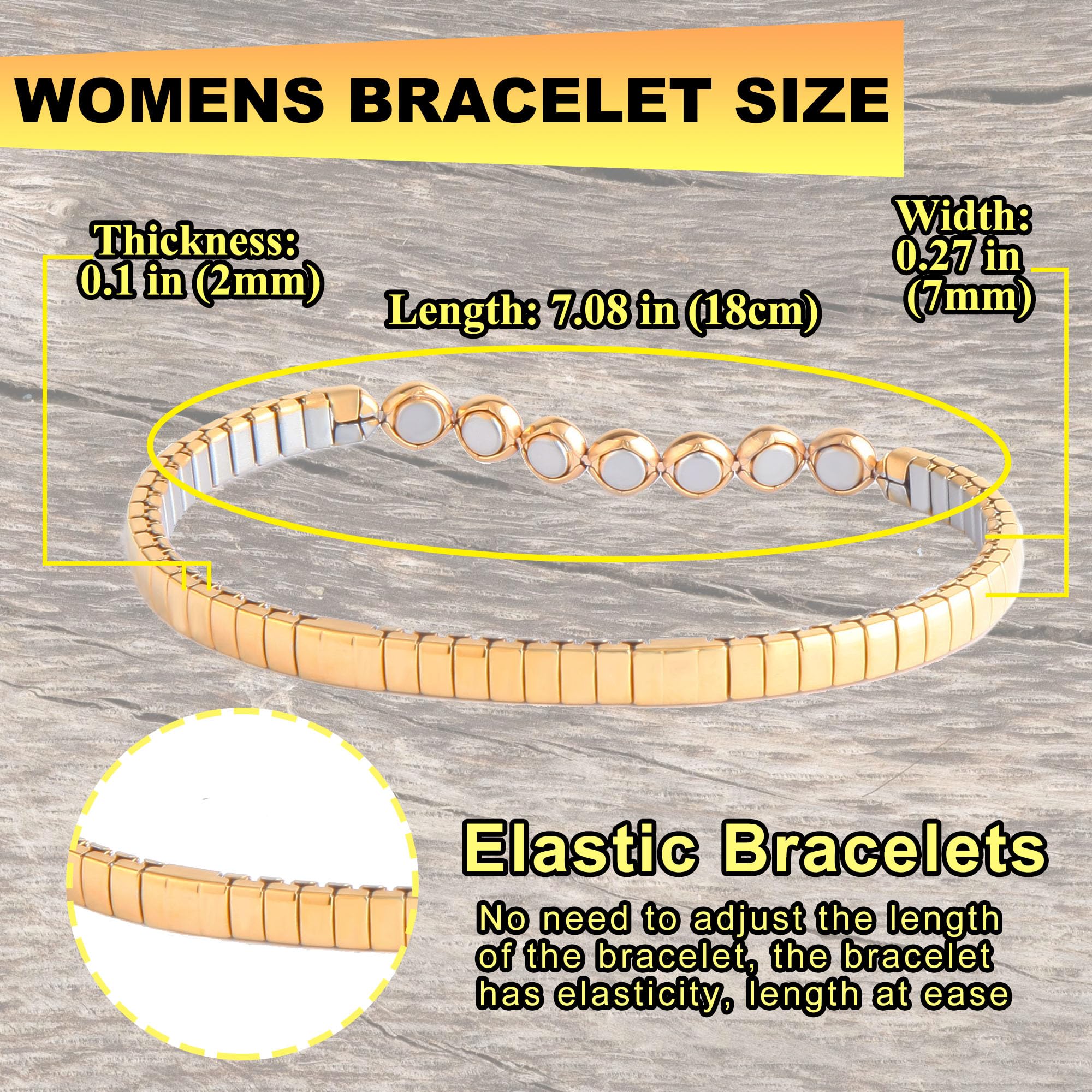 Close-up of KYOSI bracelet interior magnets highlighting the subtle magnetic feature.