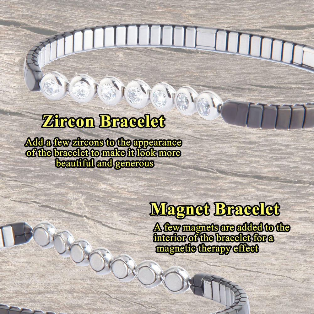 KYOSI magnetic bracelet close-up showing stretchable band for easy daily wear.