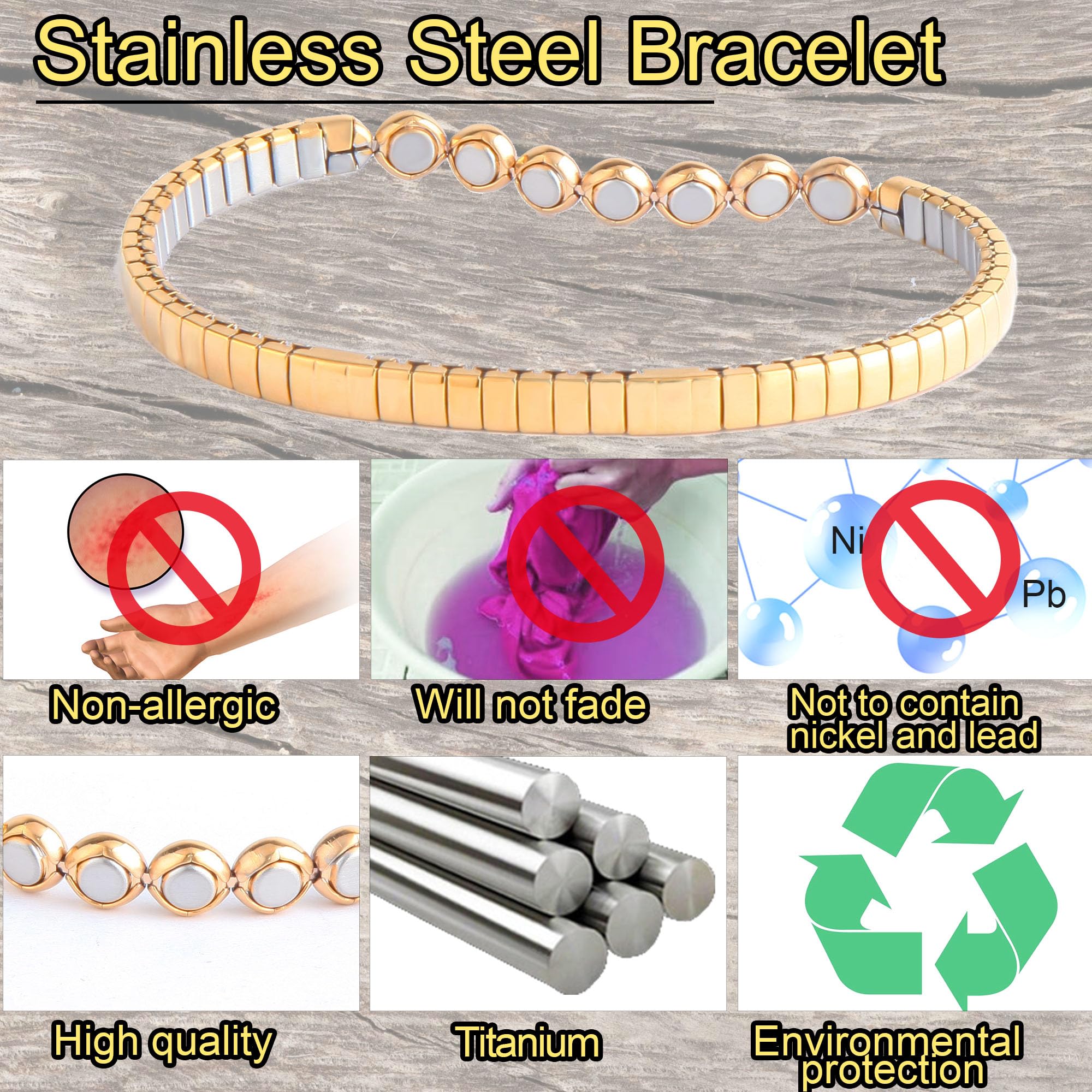 KYOSI bracelet shown with moisture and sweat resistance for all-day wear.