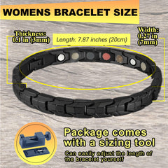 Close-up of internal magnets in KYOSI bracelet for magnetic elements