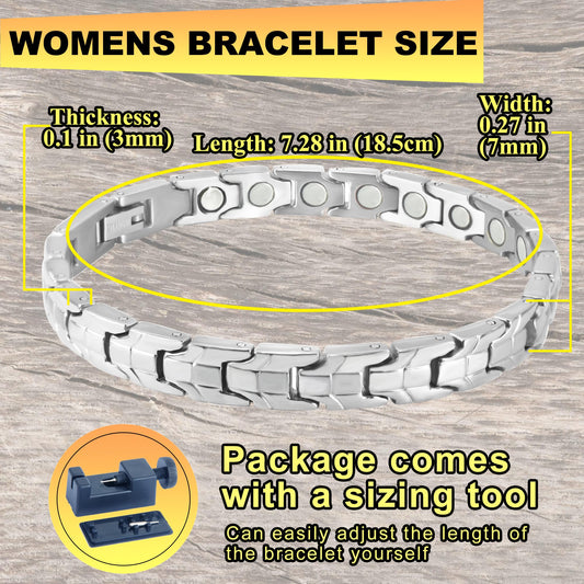 KYOSI titanium magnetic bracelet on wrist, highlighting lightweight comfort.