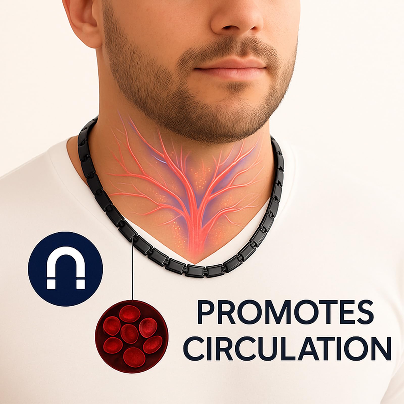 KYOSI black finish necklace offering timeless style for formal or casual looks